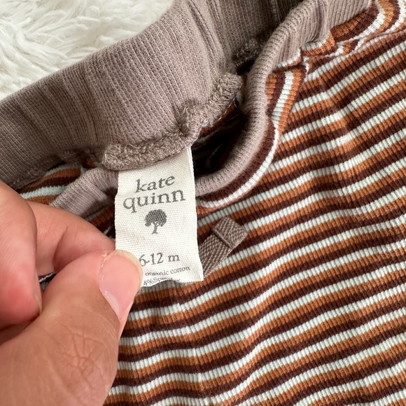 Kate Quinn Ribbed Striped Pull On Elastic Waist Pants - Picture 2 of 3
